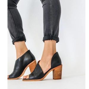 Black Faux Leather Sandal